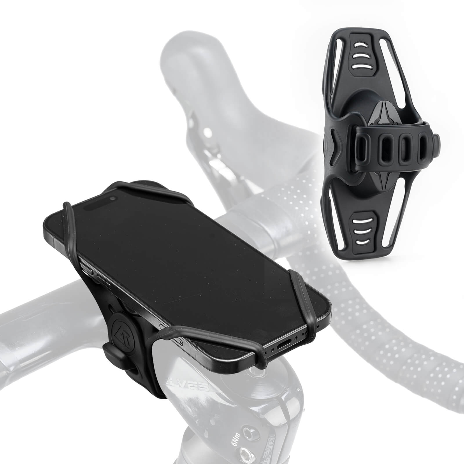 ROCKBROS Handyhalter Fahrrad Handyhalterung Drehbar 4-7 Stoßdämpfung