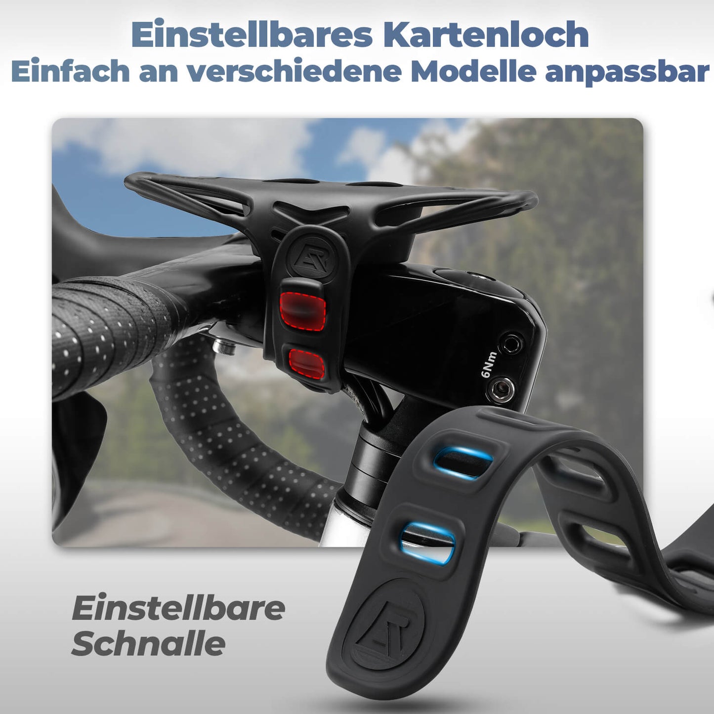 ROCKBROS Handyhalter Fahrrad Handyhalterung Drehbar 4-7 Stoßdämpfung