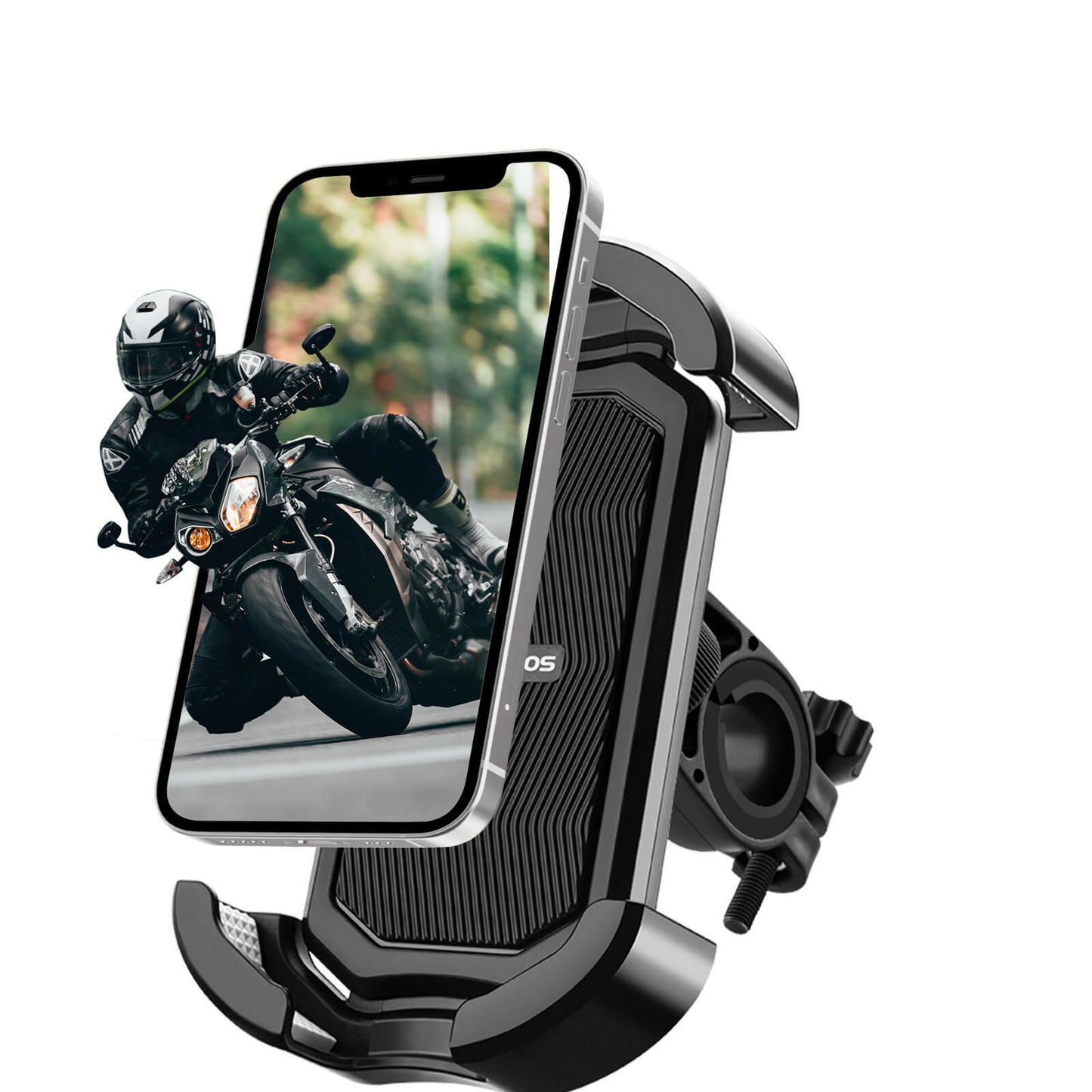 ROCKBROS Handyhalterung Fahrrad Handyhalter Motorrad 360° Drehbar für 4,7-7,0 Zoll-schwarz