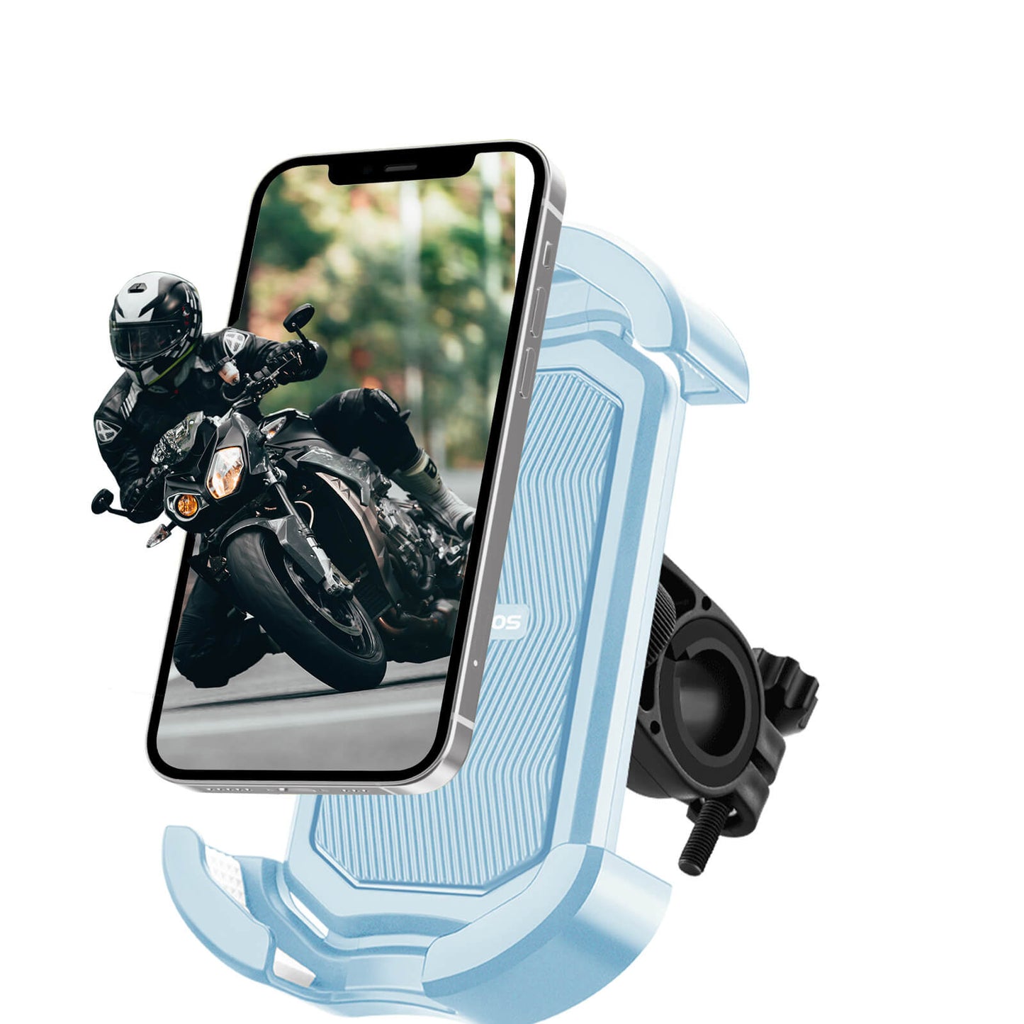 ROCKBROS Handyhalterung Fahrrad Handyhalter Motorrad 360° Drehbar für 4,7-7,0 Zoll-blau