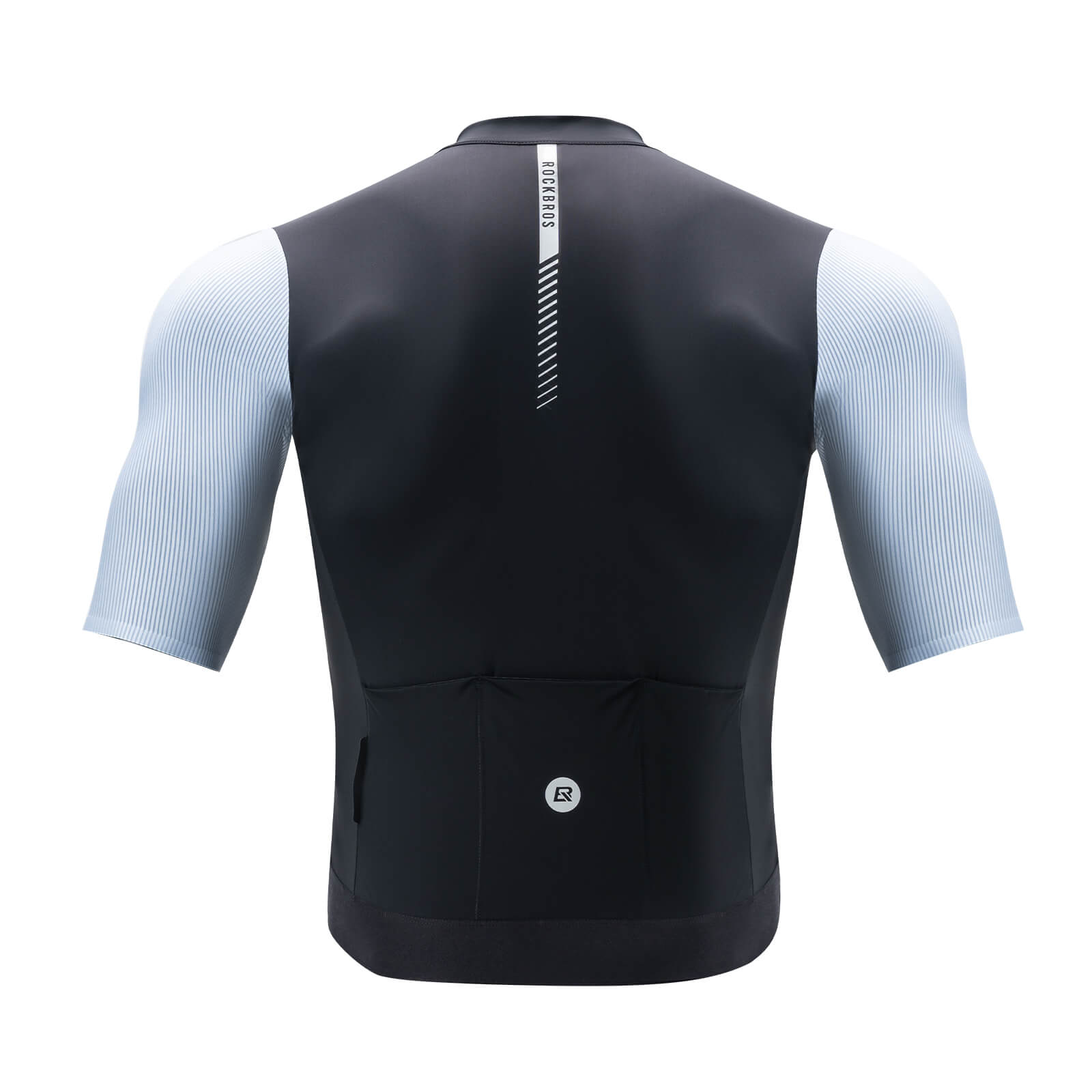 ROCKBROS Herren Kurzarm Fahrradtrikot Radtrikot Schnelltrocken Atmungsaktiv Sommer MTB Rennrad-Schwarz