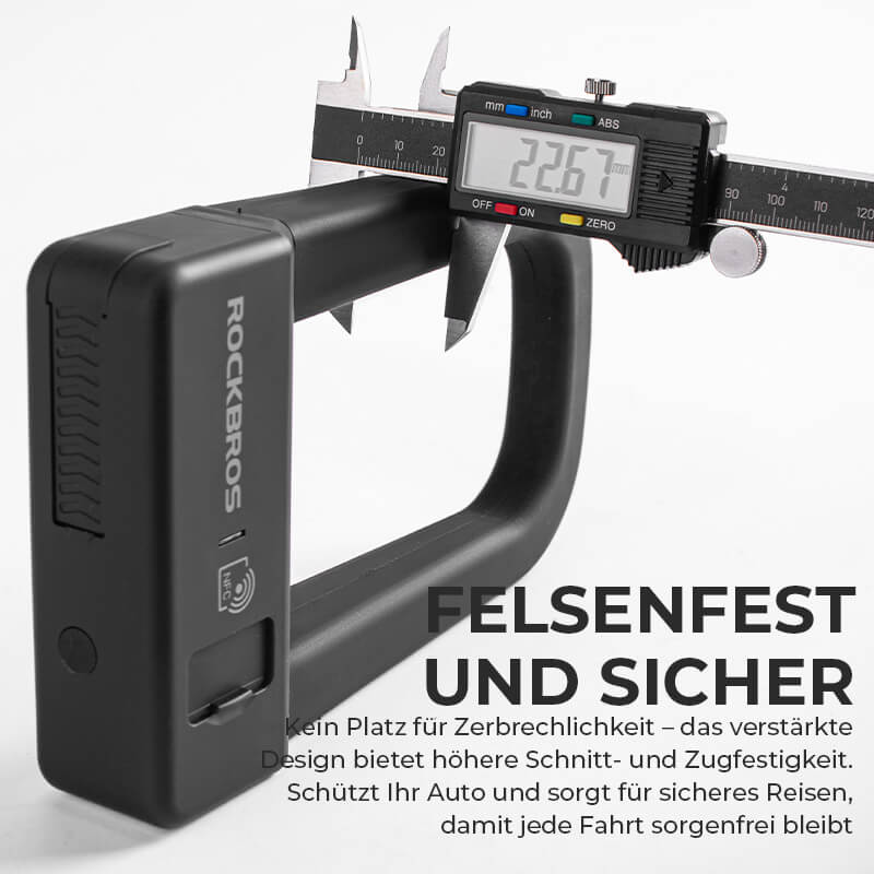 ROCKBROS Intelligentes NFC Fahrradschloss Wasserdicht Lange Akkulaufzeit für Motorrad/Fahrrad