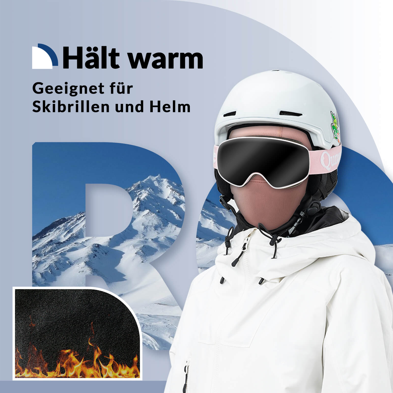 ROCKBROS_Kinder_Winter_Sturmhaube_Balaclava_Warm_Skimaske_fur_MadchenJungen-Rosa