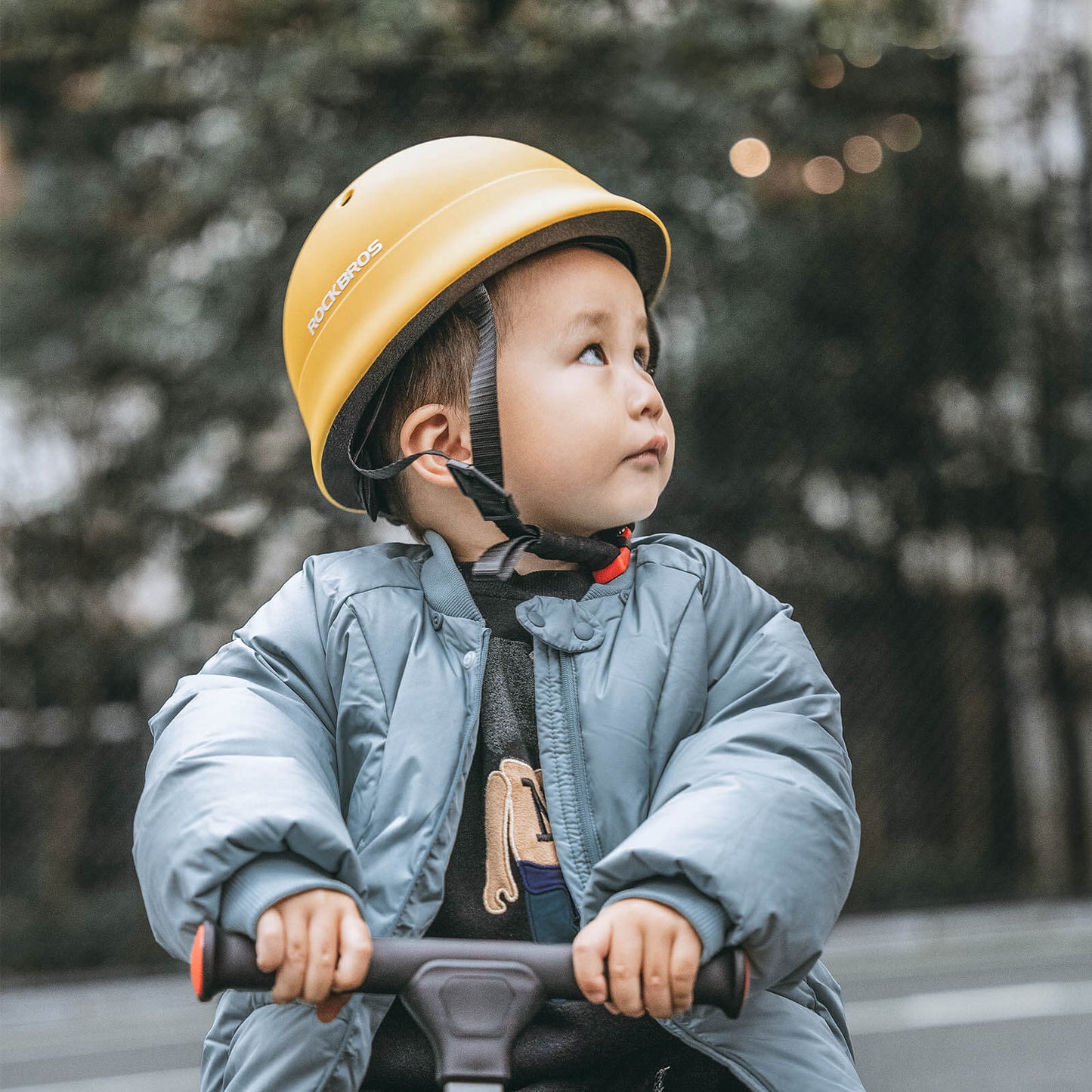 ROCKBROS Kinderhelm Fahrradhelm 48-52cm 2-5 Jahre für Scooter Fahrrad-Gelb