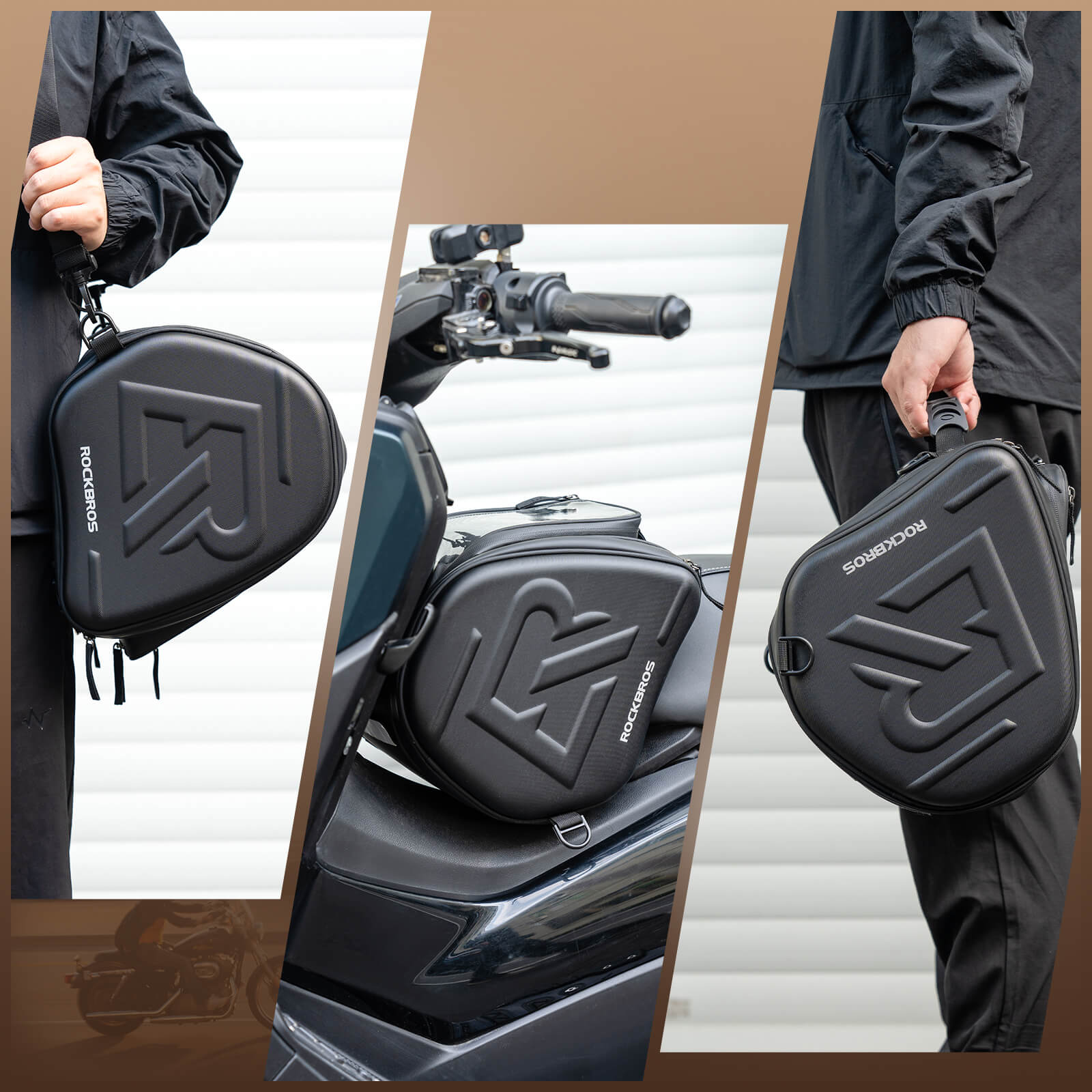 ROCKBROS Motorradtasche Tankrucksack mit Handyhalter Hecktasche 14L