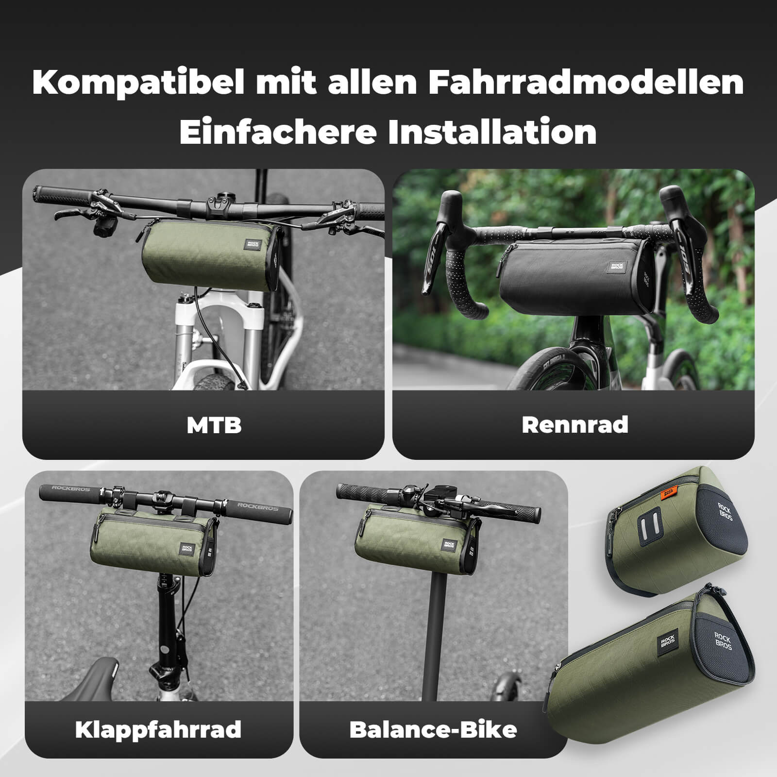 2-in-1 Fahrradtasche Set Wasserabweisend - ROCKBROS-EU