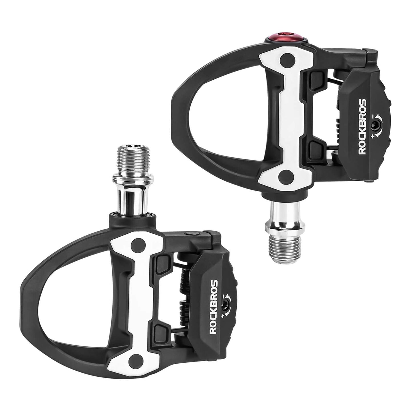 ROCKBROS SPD Pedale für Rennrad Wettkampf – Klickpedale mit Einstellbarer Spannung – SPD-kompatibel inkl. Cleats