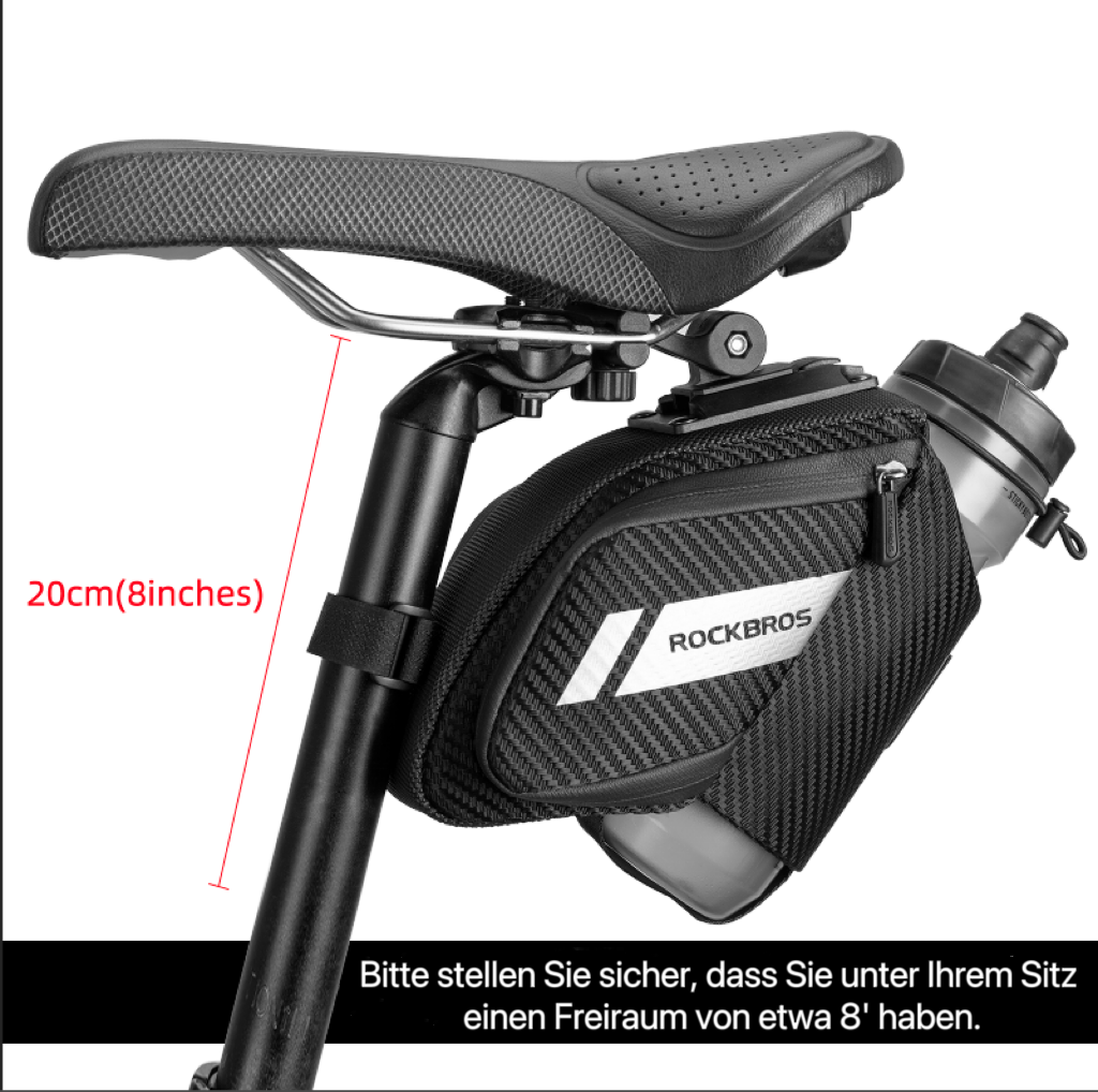 ROCKBROS_Satteltasche_1L_schwarze_Fahrradsitz_Tasche_mit_integriertem_Flaschenhalter_fur_sicheren_Transport_und_einfache_Montage.