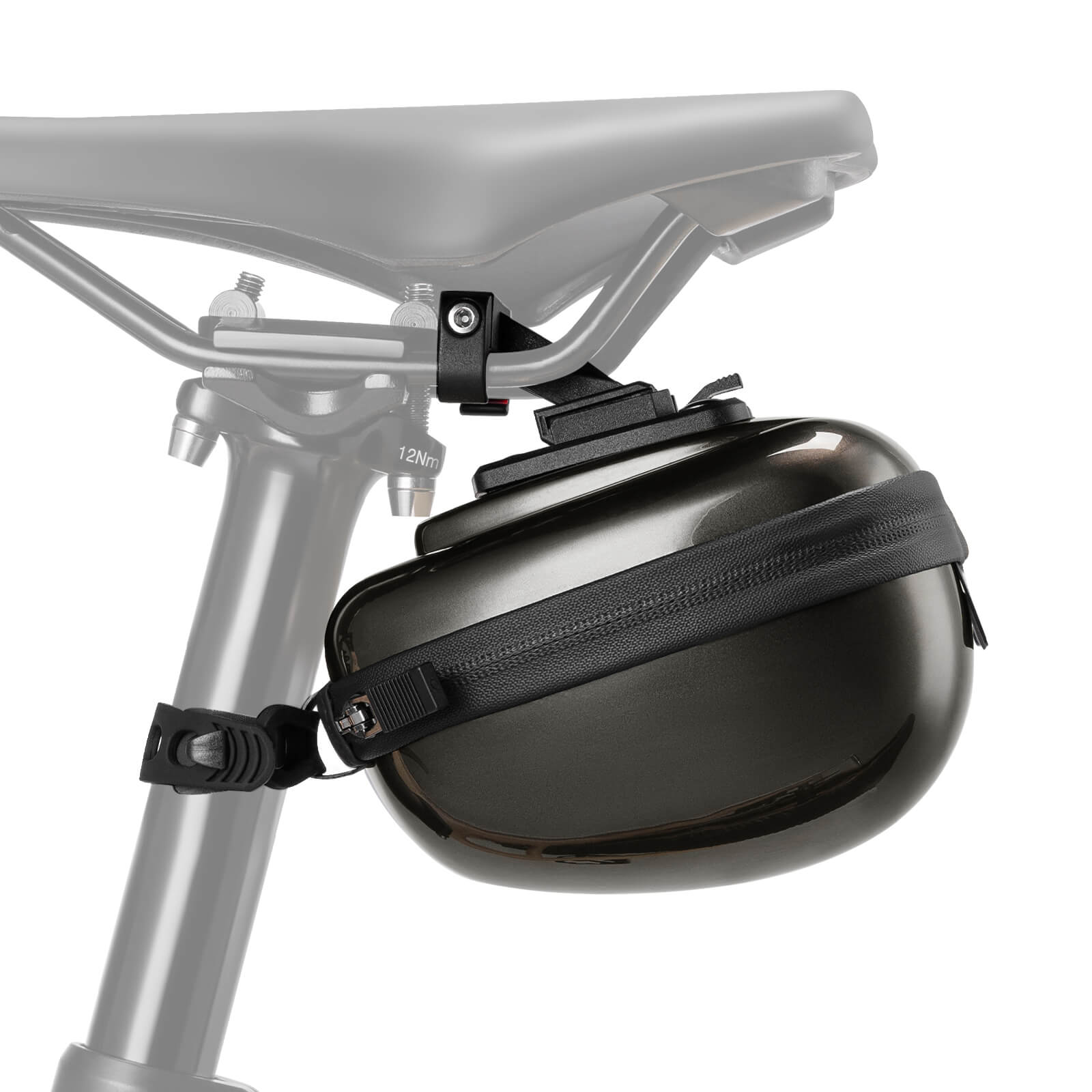 ROCKBROS Satteltaschen Hard Shell Reflektierend 0,4 L mit Halterung-Titan