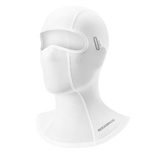 ROCKBROS Sommer Sturmhaube Atmungsaktiv Kühlende Balaclava UPF 50+ Damen Herren-Weiß
