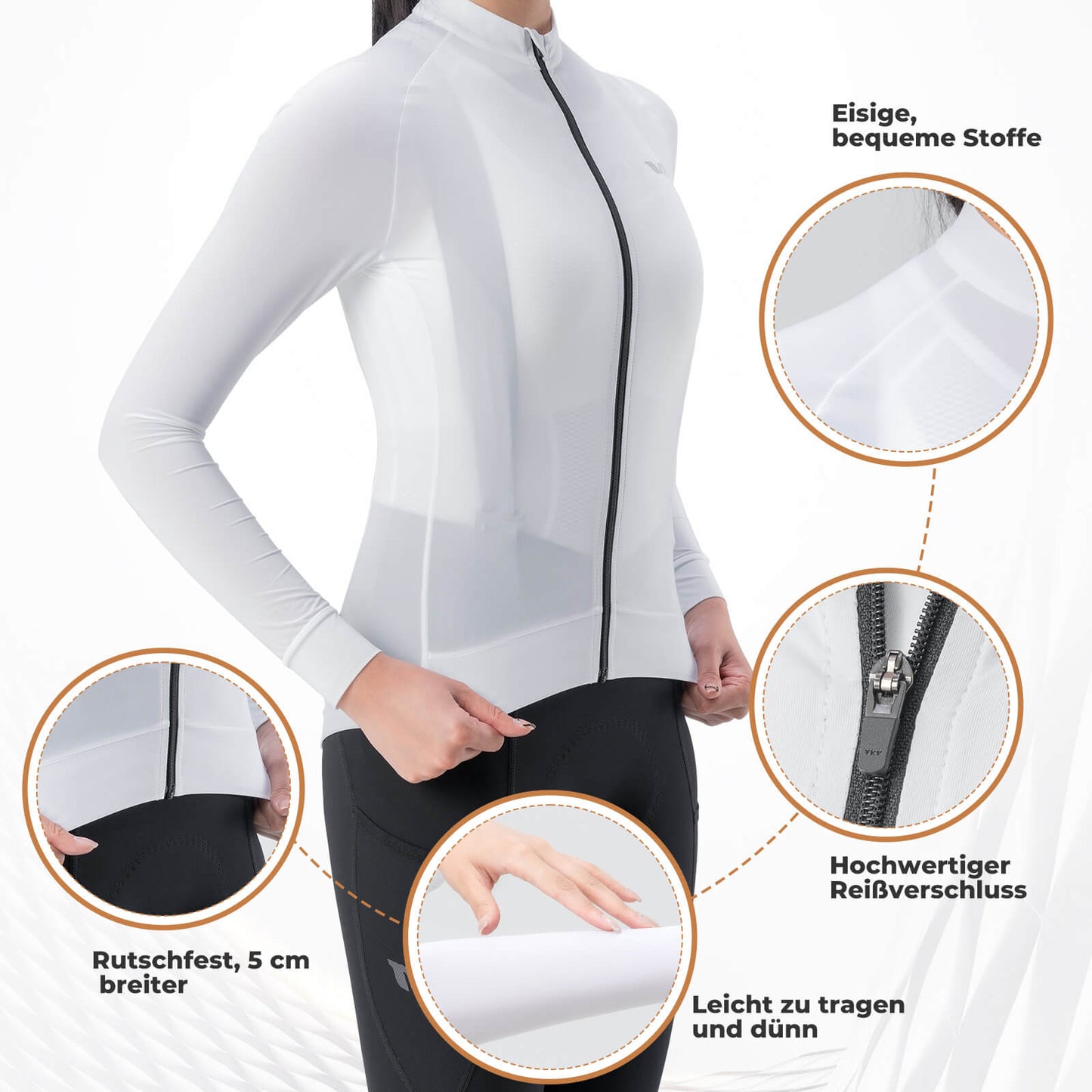 ROCKBROS TVI Damen Langarm-Radtrikot Fahrrad Jersey für MTB & Rennrad - ROCKBROS-EU