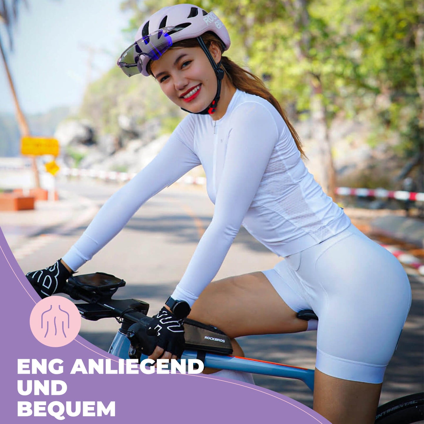 ROCKBROS TVI Damen Langarm-Radtrikot  Fahrradbekleidung für MTB & Rennrad