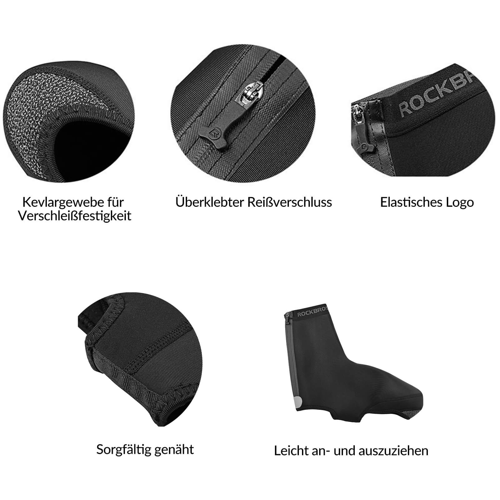 ROCKBROS Überschuhe Wasserdicht Fahrrad Überzieher Winddicht Shoe Cover