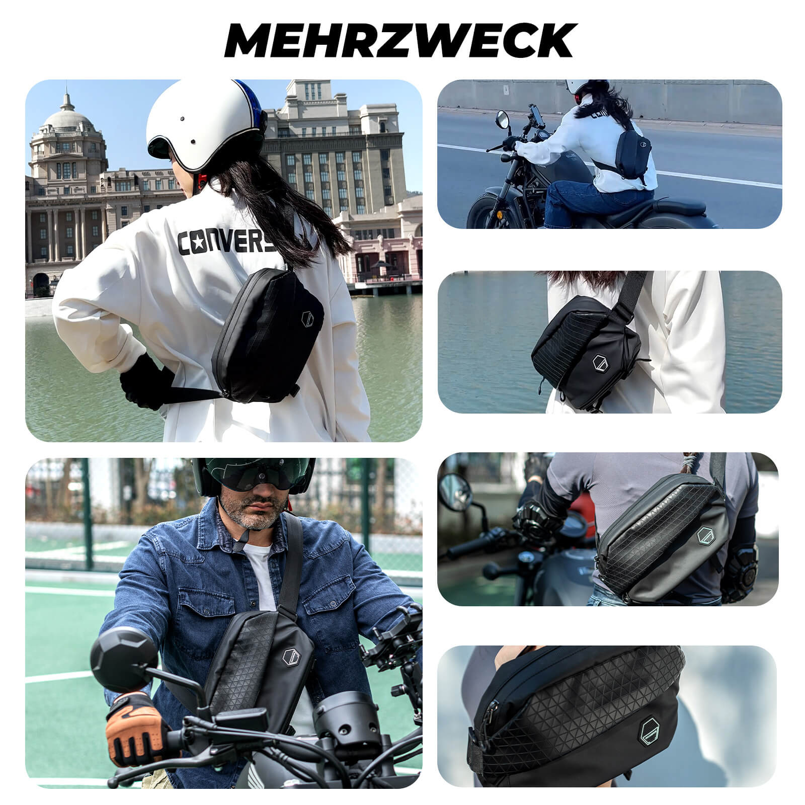 ROCKBROS Wasserdichte Multifunktionstasche Lenkertasche mit Erweiterbarer Kapazität