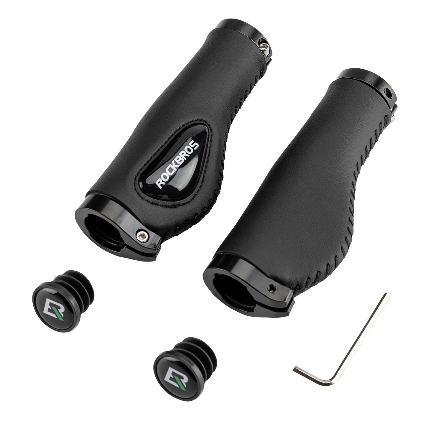 ROCKBROS Fahrradgriffe Ledergriffe für Lenker mit 22,2 mm Durchmesser - ROCKBROS-EU