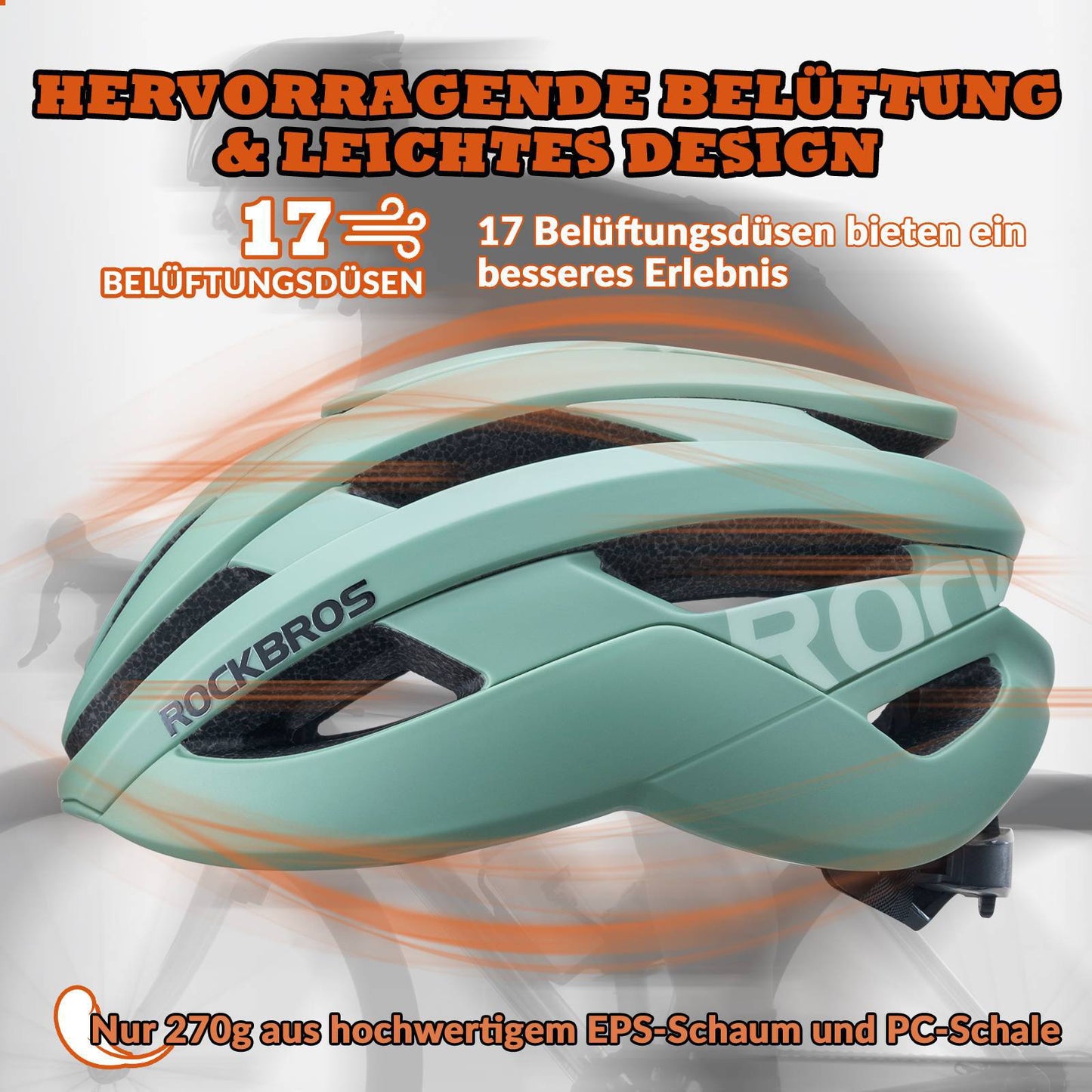 ROCKBROS Fahrradhelm Sport Mountainbike Schutzhelm Atmungsaktiv 54-58cm - ROCKBROS-EU