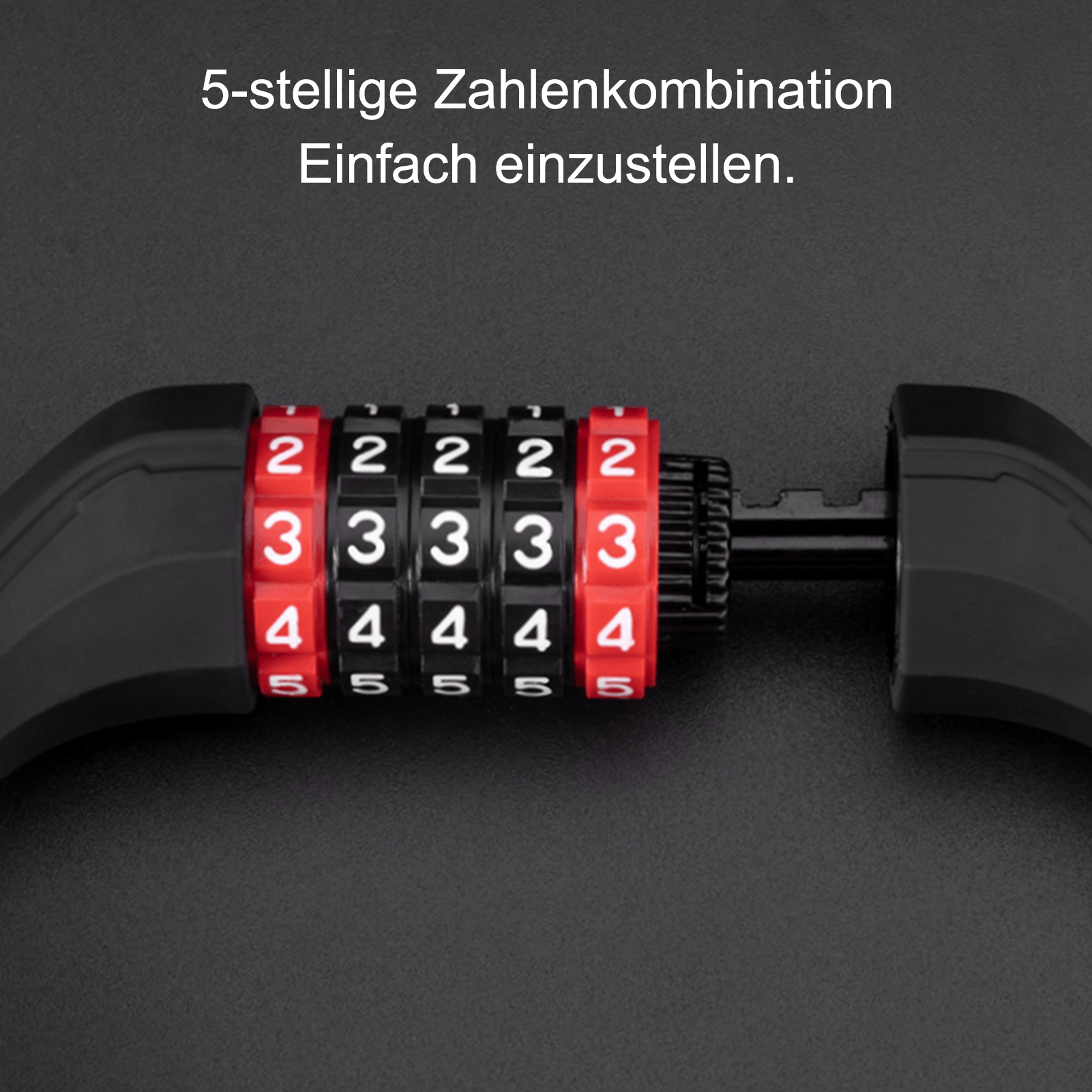 ROCKBROS Fahrradschloss mit 5-stelligem Zahlencode aus PVC und Stahl - ROCKBROS-EU