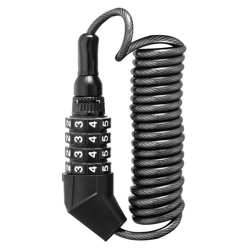 ROCKBROS Fahrradschloss Zahlenschloss  Helmschloss mit 4-stellig Code max. 150 cm - ROCKBROS-EU