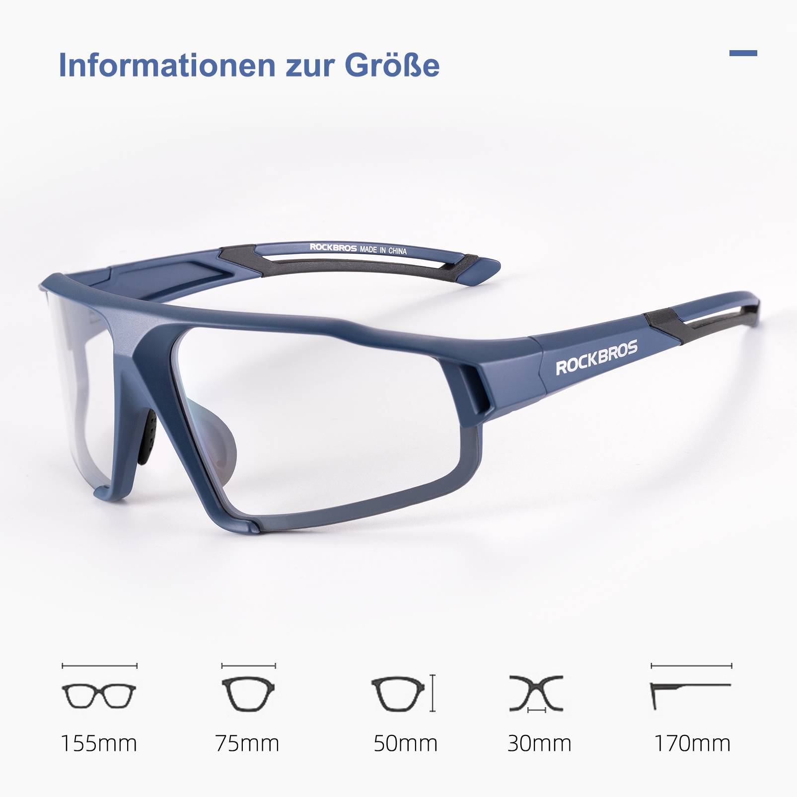 ROCKBROS Photochrome Sonnenbrille für Outdoor-Aktivitäten Unisex - ROCKBROS-EU