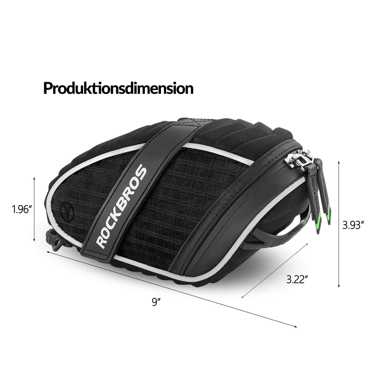 ROCKBROS Satteltaschen Fahrradsitz Taschen mit Rücklichthalter 1L - ROCKBROS-EU