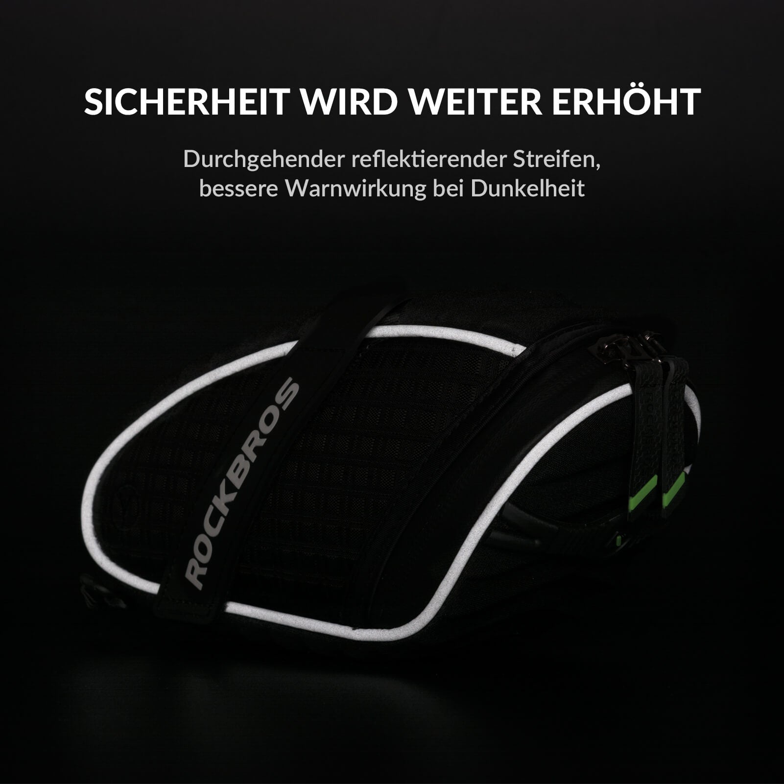 ROCKBROS Satteltaschen Fahrradsitz Taschen mit Rücklichthalter 1L - ROCKBROS-EU