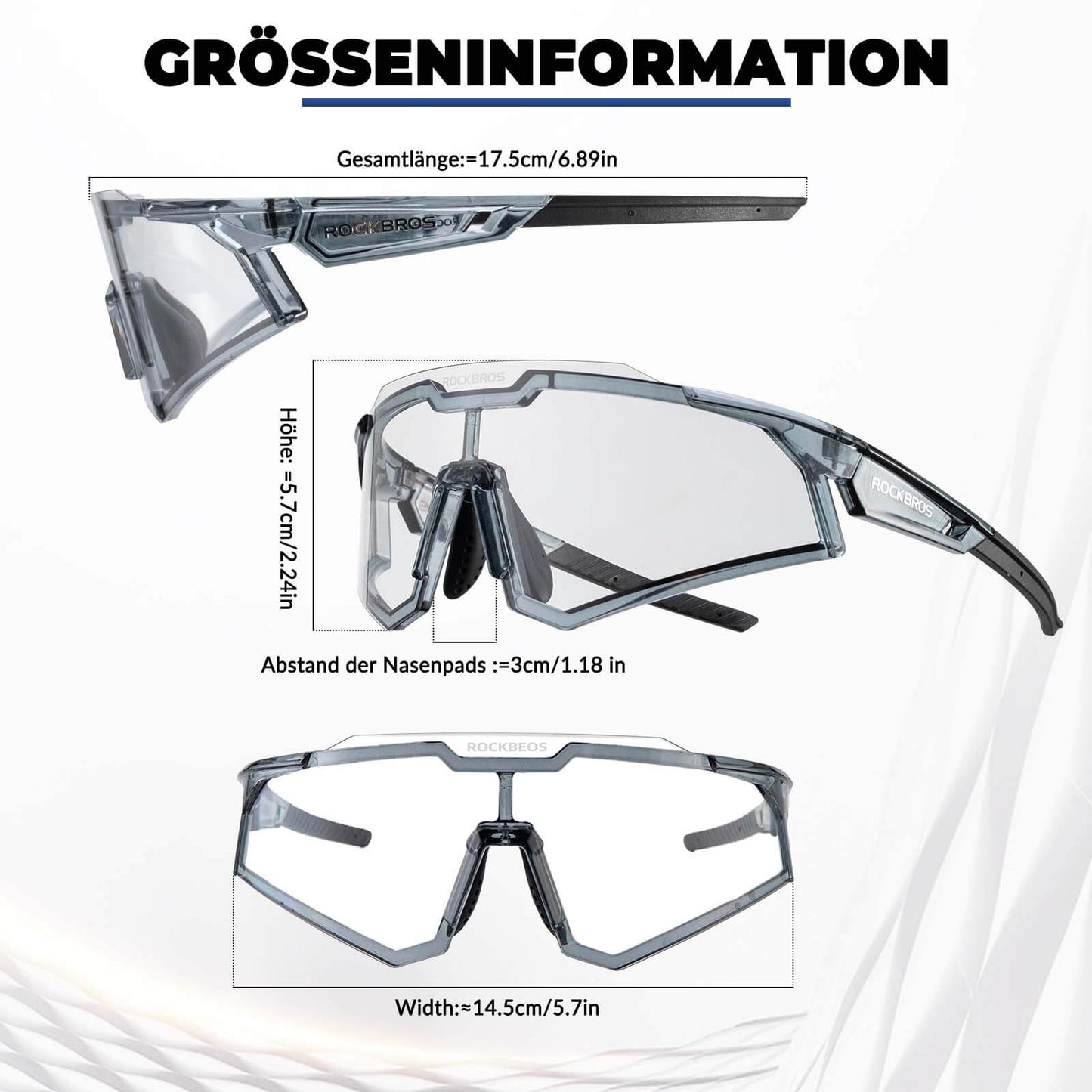 ROCKBROS Sonnenbrille Fahrradbrille Selbsttönend Outdoor UV400 Schutz - ROCKBROS-EU