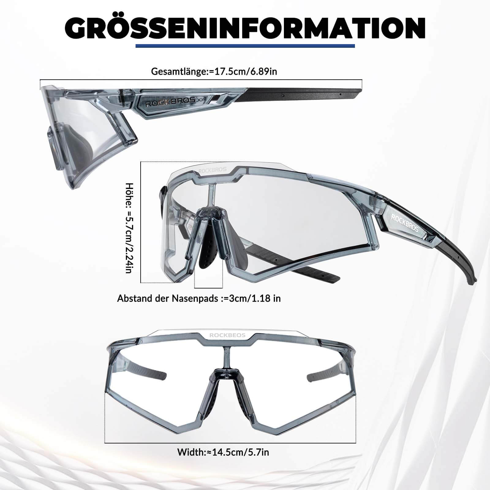 ROCKBROS Sonnenbrille Fahrradbrille Selbsttönend Outdoor UV400 Schutz - ROCKBROS-EU