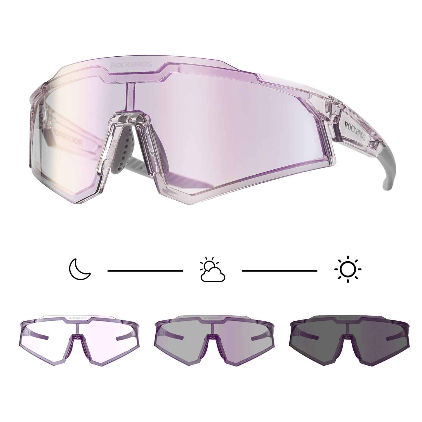 ROCKBROS Sonnenbrille Fahrradbrille Selbsttönend Outdoor UV400 Schutz - ROCKBROS-EU