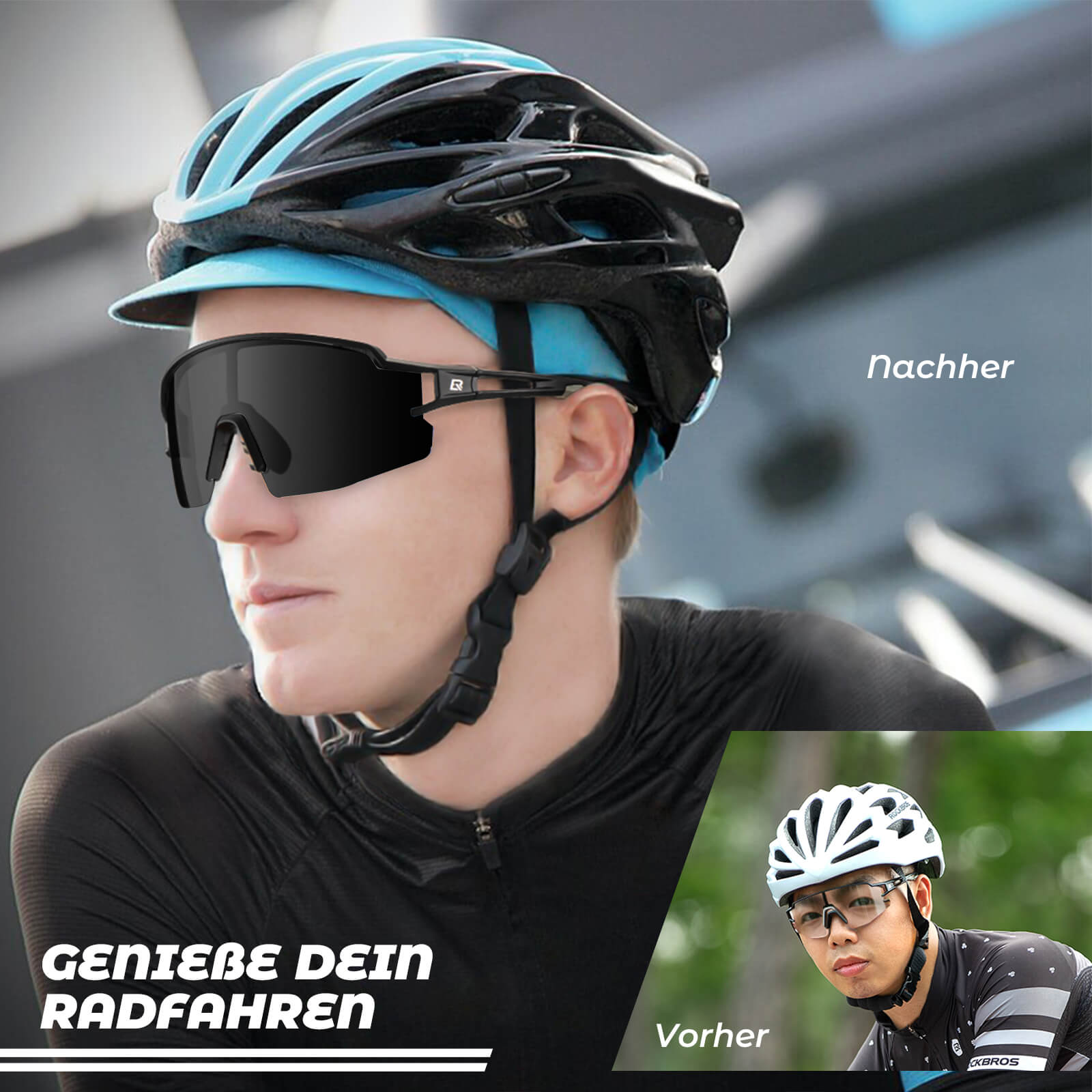 ROCKBROS Sonnenbrille für Männer & Frauen UV-Schutz Fahrradbrille - ROCKBROS-EU