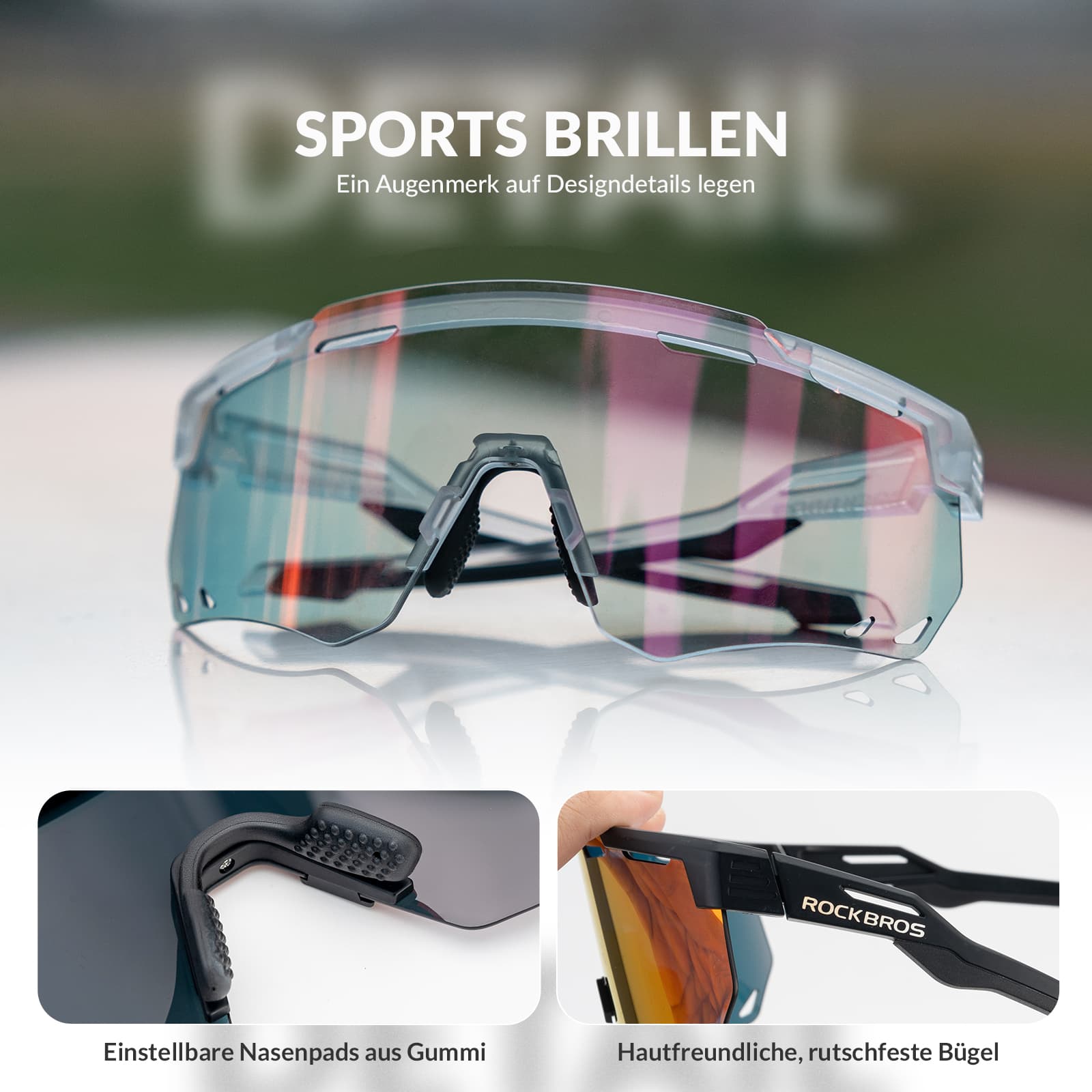 ROCKBROS Ultraleicht Fahrradbrille Sonnenbrille mit UV400-Schutz - ROCKBROS-EU